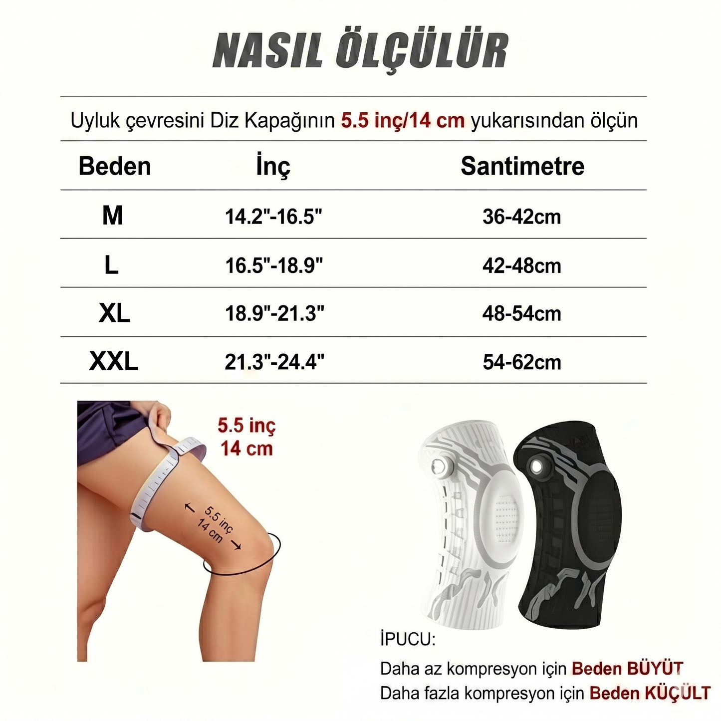 Menisküs ve Çapraz Bağ Koruyucu Ayarlı Akıllı Nefes Alabilen Relax Dizlik