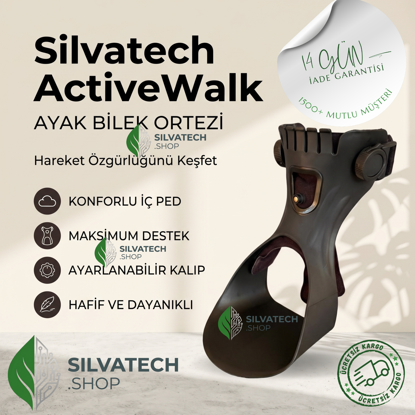 Silvatech ActiveWalk – Ergonomik Düşük Ayak Ortezi ve Yürüme Desteği