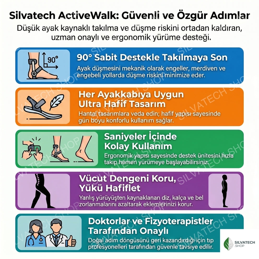 Silvatech ActiveWalk – Ergonomik Düşük Ayak Ortezi ve Yürüme Desteği